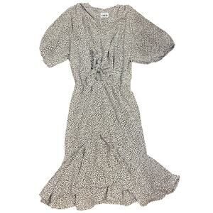 Vintage 1970's Coco of California mermaid skirt animal print keyhole dress